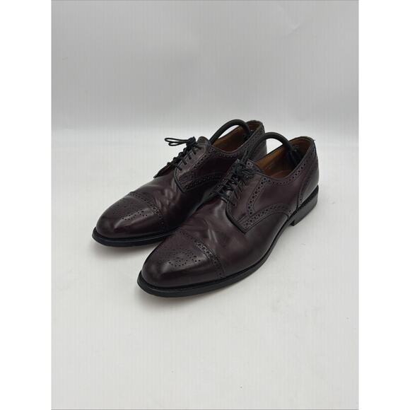 ALLEN EDMONDS Mens Dress Shoes Black Cherry Burgundy Leather Oxfords Size 11.5 R main image 14